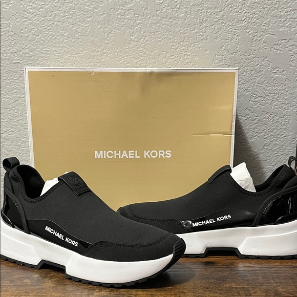 Michael Kors Black and White Slip-On Sneakers.. Brand New!! - Picture 1 of 11